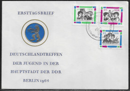 Germany DDR. FDC Sc. 695-697. Germany Meeting Of The Youth In The Capital Of The GDR.  FDC Cancellation On FDC Envelope - 1950-1970