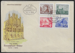 Germany DDR. FDC Sc. 151-154.    700 Years City Of Frankfurt/Oder.  FDC Cancellation On FDC Envelope - 1950-1970