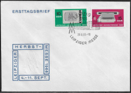 Germany DDR. FDC Sc. 850-851.    Leipzig Autumn Fair 1966.  FDC Cancellation On FDC Envelope - 1950-1970