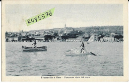 Abruzzo-chieti-francavilla A Mare Panorama Visto Dal Mare Veduta Mare Barca A Remi  Salvagente Panoramica Riva Anni 20 - Andere & Zonder Classificatie