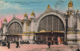 FRANCE - Tours - La Gare - Railway Station - AP - Carte Postale Ancienne - Tours