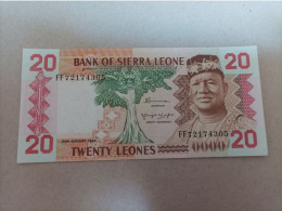 Billete De Sierra Leona De 20 Leones, Año 1984, UNC - Sierra Leona