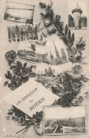 FRANCE - Rouen - Un Bonjour - Multi-vues - Monuments - Carte Postale Ancienne - Rouen