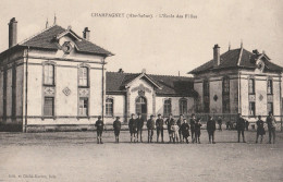 CHAMPAGNEY  EN HAUTE SAONE L'ECOLE DES FILLES CPA ANIMEE - Champagney