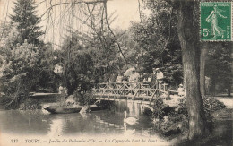 FRANCE - Tours - Jardin Des Prébendes D'Oë - Les Cygnes Du Pont Du Haut - LL - Carte Postale Ancienne - Tours