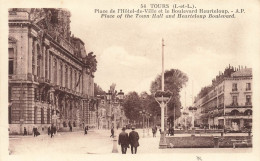 FRANCE - Tours - Place De L'Hôtel De Ville Et Le Boulevard Heurteloup - AP - Carte Postale Ancienne - Tours