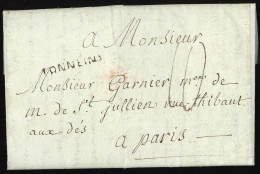 L 1779 Datée De La Marque Avec Griffe TONNEINS + "10" Pour Paris - 1790-1794 (Französische Revolution)