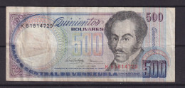 VENEZUELA -  1995 500 Bolivares Circulated Banknote - Venezuela