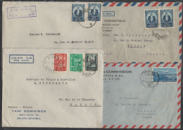 TURQUIE - TÜRKIYE / EARLY 1950's - 7  COVERS  ==> FRANCE / 2 SCANS (ref 5389) - Cartas & Documentos