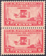 !a! USA Sc# 0649 MNH Vert.PAIR (a2) - Aeronautics Conference - Neufs