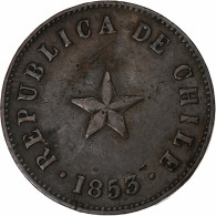 Chili, 1/2 Centavo, 1853, TTB, Cuivre, KM:126 - Chili