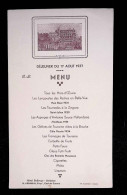 Menu, 1937, Hôtel Bellevue, Amboise, 210 X 125 Mm,  Frais Fr 1.95 E - Menus