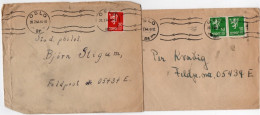 Deux Enveloppes Affranchies D'OSLO Juillet 44 - Storia Postale