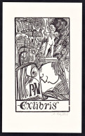 Ex Libris PN - Engel Buch Amor Book Angel Exlibris Ex-libris Ex Libris Bookplate - Ex-libris