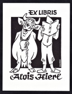 Ex Libris Alois Hierl - Kuh Cow Exlibris Ex-libris Ex Libris Bookplate - Ex-libris