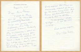 Robert Penn Warren (1905-1989) - American Poet - Autograph Letter Signed - 1988 - Schrijvers