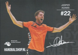 Trading Cards KK000559 - Handball Netherlands 10.5cm X 13cm: JASPER ADAMS - Balonmano