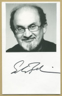 Salman Rushdie - The Satanic Verses - Rare Authentic Signed Card + Photo - 2009 - Escritores