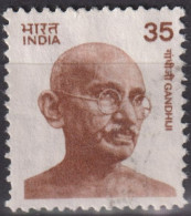 1980 Indien ° Mi:IN 829A, Sn:IN 845, Yt:IN 626, Mohandas Karamchand Gandhi (1869-1948) - Usati