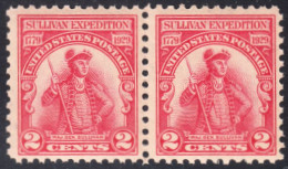 !a! USA Sc# 0657 MNH Horiz.PAIR - Sullivan Expedition - Unused Stamps