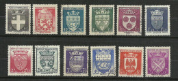 France   N° 553  à  564     Blasons   Oblitérés    B /T B  Voir Scans  Et Description  Soldé  ! ! ! - Used Stamps