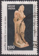 1985 Indien ° Mi:IN 1024, Sn:IN 1091, Yt:IN 841, Statue Of Didarganj Yakshi (Deity), Festival Of India - Oblitérés
