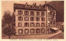 FRANCE - Chamonix - Hotel International Et De La Gare - M Couttet Propriétaire - Carte Postale Ancienne - Chamonix-Mont-Blanc