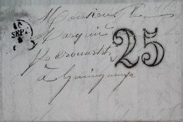 O 2   Lettre Lannilis  Pour Guingamp - 1852 Louis-Napoleon