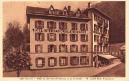 FRANCE - Chamonix - Hotel International Et De La Gare - M Couttet, Propriétaire - Carte Postale Ancienne - Chamonix-Mont-Blanc