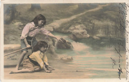 ENFANTS - Deux Enfants Jouants Ensemble - Dos Non Divisé - Papier Guilleminot - Carte Postale Ancienne - Sonstige & Ohne Zuordnung