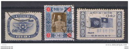 TAIWAN:  1955  DIFFERENT  3  STAMPS  40 C. USED -  YV/TELL. 187 + 193 + 196 - Gebruikt