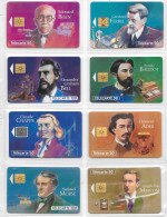 Collection: Les Grandes Figures Des Télécommunications - Lot De 8 Cartes (Bell, Marconi, Chappe, Morse, Ader...) - Colecciones