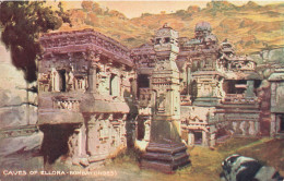 INDE - Caves Of Ellora - Bombay - Carte Postale Ancienne - India