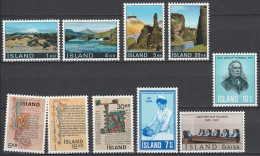 Iceland      .       Yvert    .     10 Stamps     .     **      .      MNH - Ongebruikt