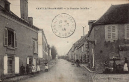 51 , Cpa CHATILLON Sur MARNE , La Fontaine Corbillon (3724.MS3) - Châtillon-sur-Marne