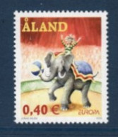 Aland, **, Yv 207, Mi 208, SG 217, Cirque, éléphant, - Aland