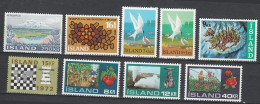 Iceland      .       Yvert    .     9 Stamps      .     **      .      MNH - Nuovi