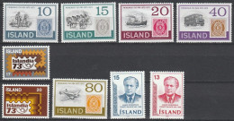 Iceland      .       Yvert    .     9 Stamps      .     **      .      MNH - Ungebraucht