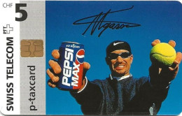 Switzerland: Swiss Telecom 09/96 Pepsi - Andre Agassi. Mint - Schweiz