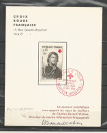 FRANCE SOUVENIR CROIX-ROUGE 1964 CACHET FDC. - Autres & Non Classés