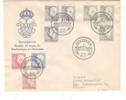 Suède - Lettre De 1951 - Oblit Stockholm - Cachet De Turku - - Brieven En Documenten