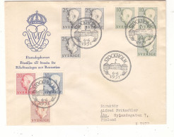 Suède - Lettre De 1951 - Oblit Stockholm - Cachet De Turku - - Storia Postale