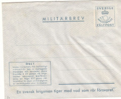 Suède - Lettre Militaire ° - GF - - Militärmarken