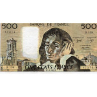 FAY 71/21 - 500 FRANCS PASCAL - 03/04/1980 - B.109 - PICK 156 - TTB/SUP - 500 F 1968-1993 ''Pascal''