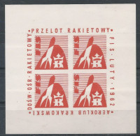 Poland Label - Rocket 1962 (L016): Sport FIS Krakow Aero Club (sheet) - Cohetes