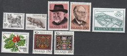 Iceland      .       Yvert    .     8 Stamps      .     **      .      MNH - Ungebraucht