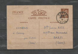 ENTIER POSTAL  654 CP1  VOIR SCAN RECTO/VERSO - Standard Postcards & Stamped On Demand (before 1995)