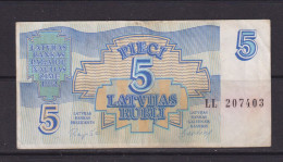 LATVIA - 1992 5 Rubli Circulated Banknote - Latvia