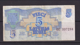 LATVIA - 1992 5 Rubli Circulated Banknote - Lettonia