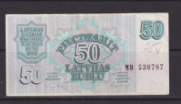 LATVIA - 1992 50 Rublu Circulated Banknote - Letonia